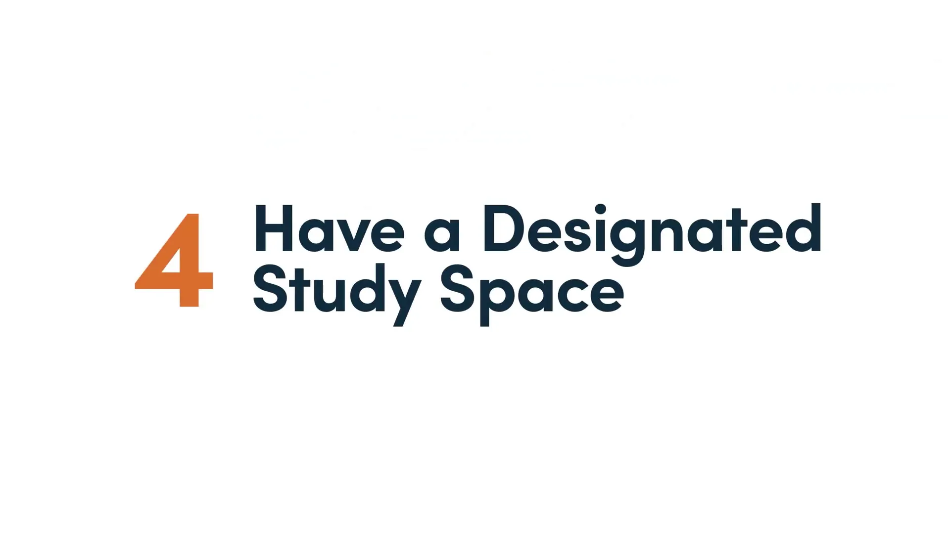 Designated Study Space